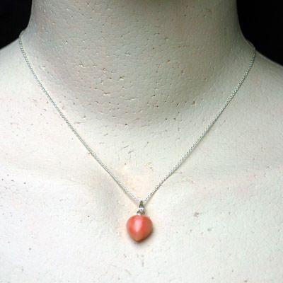 プリティハートコーラルネックレス＆ピアスセット２/パワーストーン姫珊瑚 |  | 04