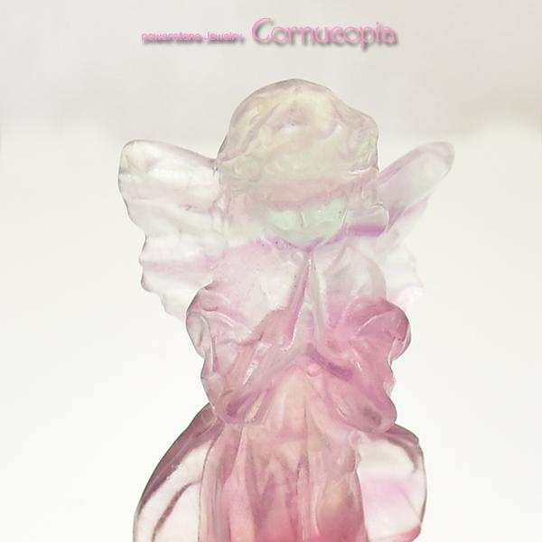 【新入荷】マルチカラーフローライトエンジェル　可愛い天使　繊細な彫刻　美しいグラデーション　蛍石　１点モノ |  | 07