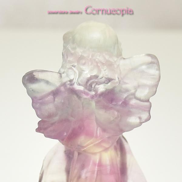 【新入荷】マルチカラーフローライトエンジェル　可愛い天使　繊細な彫刻　美しいグラデーション　蛍石　１点モノ |  | 08