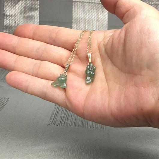 キュートゴールドフィッシュヒスイペンダントトップ／翡翠パワーストーン　天然石 |  | 07