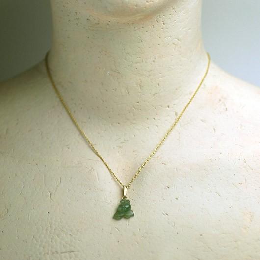 キュートゴールドフィッシュヒスイペンダントトップ／翡翠パワーストーン　天然石 |  | 08