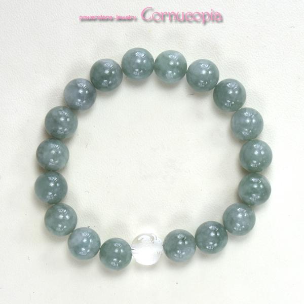 翡翠＆麒麟水晶メンズブレスレット 　パワーストーン 　天然石　 送料無料　聖獣麒麟　泰平の世に現れる麒麟 |  | 01