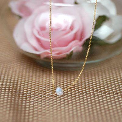 オニオンドロップムーンストーンネックレス/ムーンストーンパワーストーン　天然石 | 