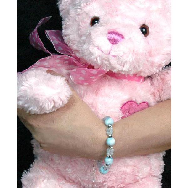 ラリマー＆アクアマリンaブレスレット　レディース　パワーストーン　天然石　送料無料 |  | 05