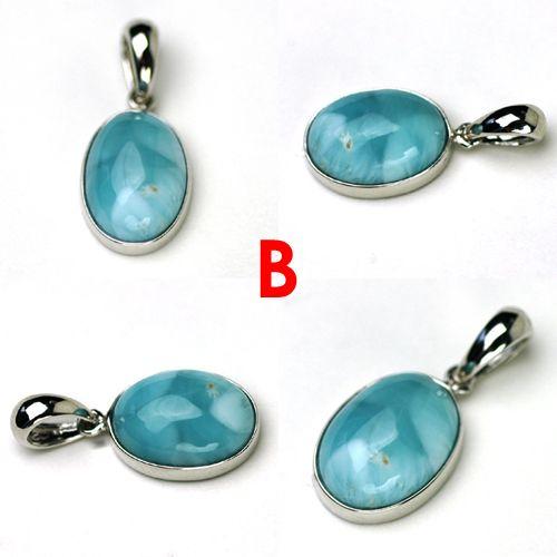 ラリマーカボションペンダントトップパワーストーン　天然石 |  | 04