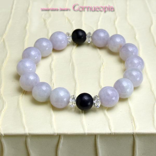 【開運】ラベンダー翡翠＆スギライトレディースブレスレット　送料無料　2021年開運石・開運色　３大ヒーリングストーン　パワーストーン　天然石 | 