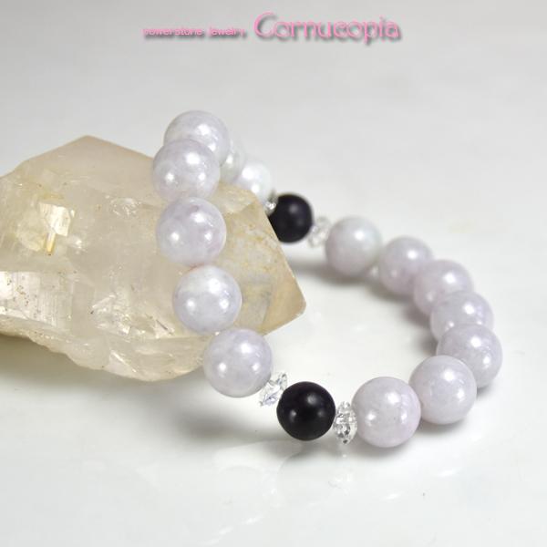 【開運】ラベンダー翡翠＆スギライトレディースブレスレット　送料無料　2021年開運石・開運色　３大ヒーリングストーン　パワーストーン　天然石 |  | 02