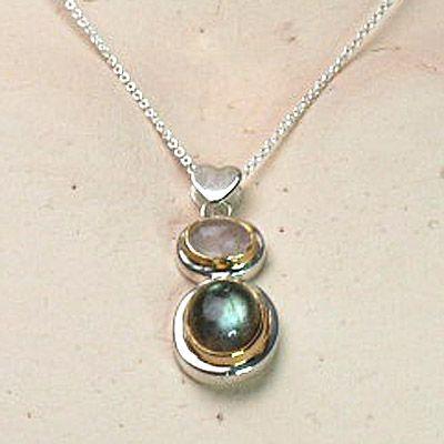 【在庫限り５０％オフセール】ラブラトライト＆ローズクォーツ・ウイザードペンダントトップ006 パワーストーン　天然石 | 