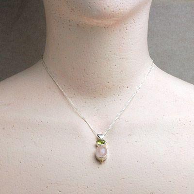 【在庫限り５割引セール】ぺリドット＆ローズクォーツ・ウイザードペンダントトップ008　パワーストーン　天然石 |  | 02