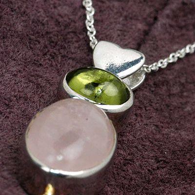 【在庫限り５割引セール】ぺリドット＆ローズクォーツ・ウイザードペンダントトップ008　パワーストーン　天然石 |  | 03