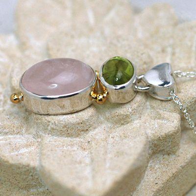 【在庫限り５割引セール】ぺリドット＆ローズクォーツ・ウイザードペンダントトップ008　パワーストーン　天然石 |  | 05