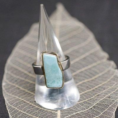 【在庫限り５０％オフセール】ラリマー・ウイザードパワーストーンリング2（サイズ１８）パワーストーン　天然石 | 