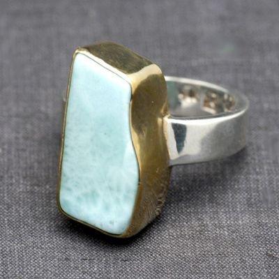 【在庫限り５０％オフセール】ラリマー・ウイザードパワーストーンリング2（サイズ１８）パワーストーン　天然石 |  | 01