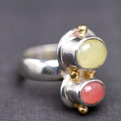 インカローズ＆プレナイト・ウイザードパワーストーンリング5 |  | 01