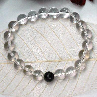 2月バースメンズパワーストンブレス/アメジスト＆クオーツ | 