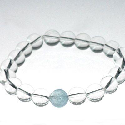 ３月バースメンズパワーストンブレス/アクアマリン＆クオーツ |  | 01