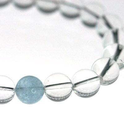 ３月バースメンズパワーストンブレス/アクアマリン＆クオーツ |  | 02