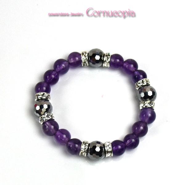 弥山(ミセン)テラヘルツブレスレットC　テラヘルツ１０ｍｍ　アメジスト8ｍｍ　パワーストーン　弥山テラヘルツ　聖地弥山　エネルギーチャージ　送料無料 |  | 01