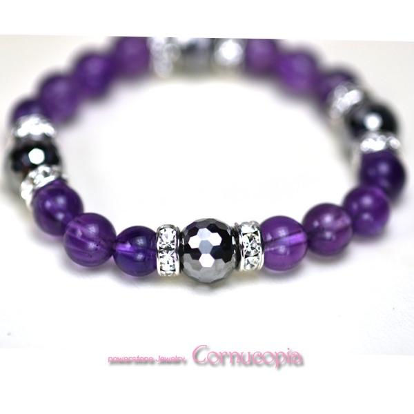 弥山(ミセン)テラヘルツブレスレットC　テラヘルツ１０ｍｍ　アメジスト8ｍｍ　パワーストーン　弥山テラヘルツ　聖地弥山　エネルギーチャージ　送料無料 |  | 02