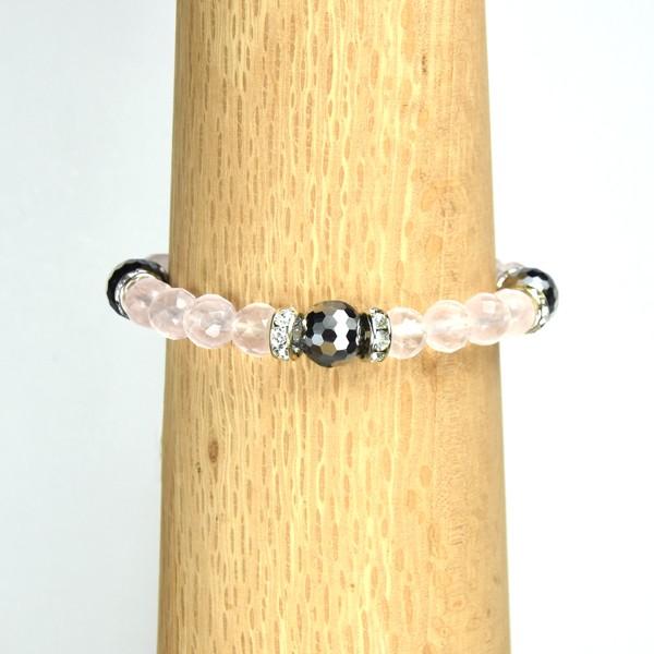 弥山(ミセン)テラヘルツブレスレットD　テラヘルツ１０ｍｍ　ローズクォーツ８ｍｍ　パワーストーン　弥山テラヘルツ　聖地弥山　エネルギーチャージ　送料無料 |  | 03