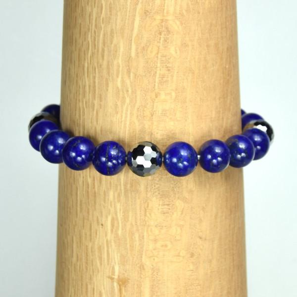 弥山(ミセン)テラヘルツブレスレットI　ラピスラズリ１０ｍｍ・テラヘルツミラーカット１０ｍｍ　　聖地弥山パワーチャージパワーストーン　送料無料 |  | 04