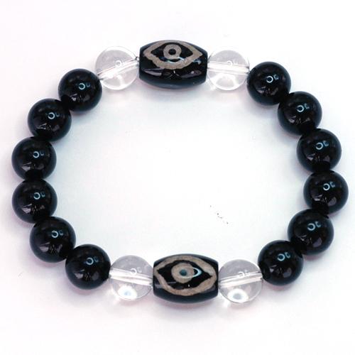 オニキス＆クォーツ　メンズブレスレット　パワーストーン　天然石　送料無料 |  | 01