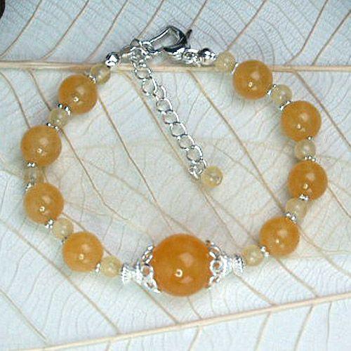 プリンセスマンダリンパワーストーンレディースブレスレット/オレンジカルサイト　天然石　送料無料 |  | 01