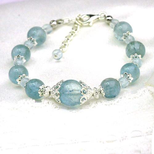プリンセスアクアパワーストーンレディースブレスレット/アクアマリン　天然石　送料無料 |  | 01