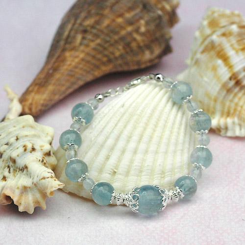 プリンセスアクアパワーストーンレディースブレスレット/アクアマリン　天然石　送料無料 |  | 05