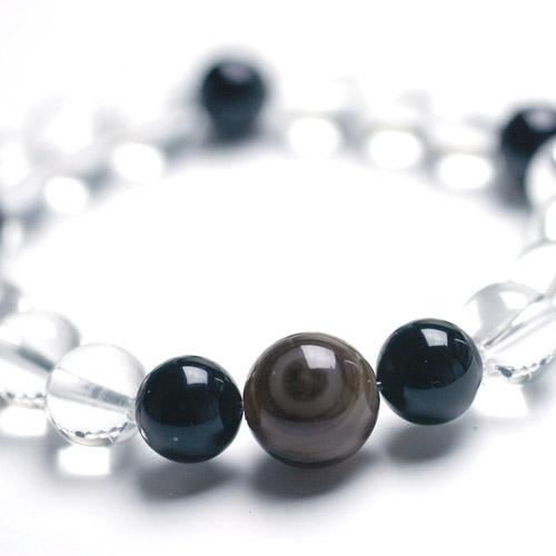 ガーディアンパワーストンメンズブレスレット　/縞メノウ＆オニキス＆クォーツ　天然石 |  | 01