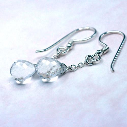 ジュピアクォーツパワーストーンピアス/クリスタルクォーツパワーストーン　天然石 |  | 01