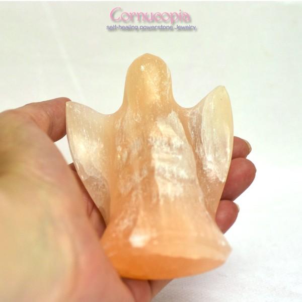セレナイト天使の置物　エンジェル　オレンジセレナイト　パワーストーン　天然石　ヒーリング |  | 03
