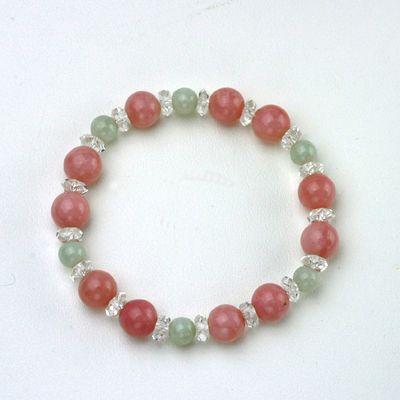 ヒスイ＆ピンクオパールブレスレット　レディース　送料無料　パワーストーン天然石 |  | 02