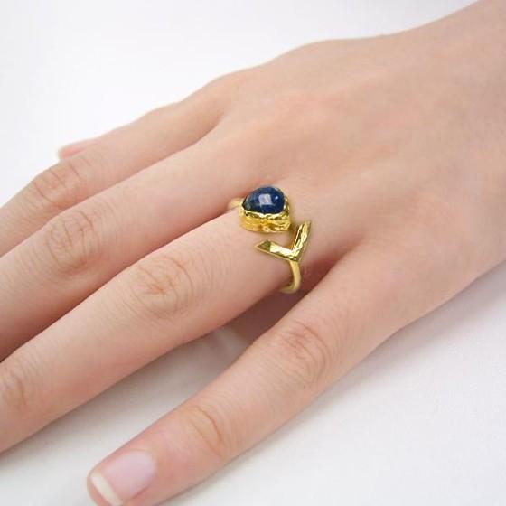 【売り尽くし半額セール】ラピスラズリ　ターキッシュラピスラズリリング1　指輪フリーサイズ　パワーストーン　12月誕生石　天然石 |  | 02