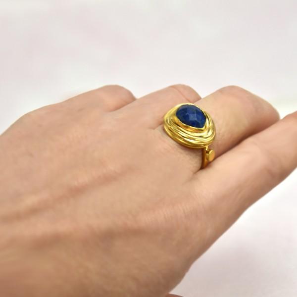 【売り尽くし半額セール】ラピスラズリ　ターキッシュラピスラズリリング４　指輪　12号サイズ　パワーストーン　１２月誕生石　天然石 |  | 02