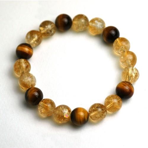タイガーアイ＆シトリン　メンズブレスレット　パワーストーン　天然石　送料無料 |  | 01
