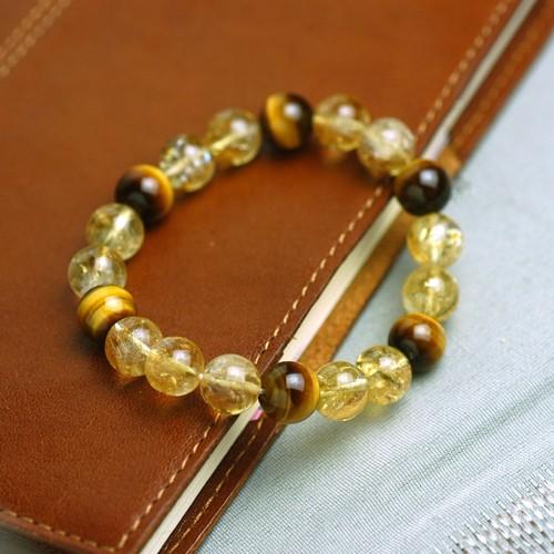 タイガーアイ＆シトリン　メンズブレスレット　パワーストーン　天然石　送料無料 |  | 02