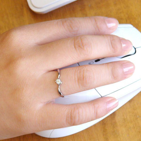 レディース 一粒 ダイヤモンド K10WGリング 指輪 10金 ダイヤ ホワイトゴールド 