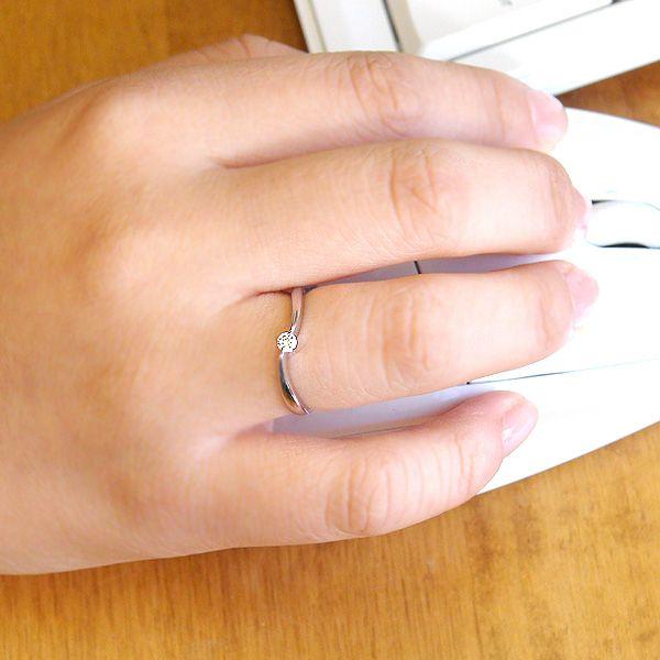 レディース 一粒 ダイヤモンド K10WGリング 指輪 10金 ダイヤ ホワイトゴールド 