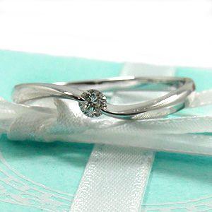 レディース 一粒 ダイヤモンド K10WGリング 指輪 10金 ダイヤ ホワイトゴールド 