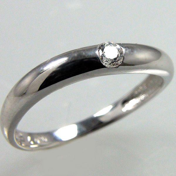 レディース 一粒 ダイヤモンド K10WGリング 指輪 10金 ダイヤ ホワイトゴールド ファッション 腕時計、アクセサリー レディースアクセサリー E2056403995(19500円)