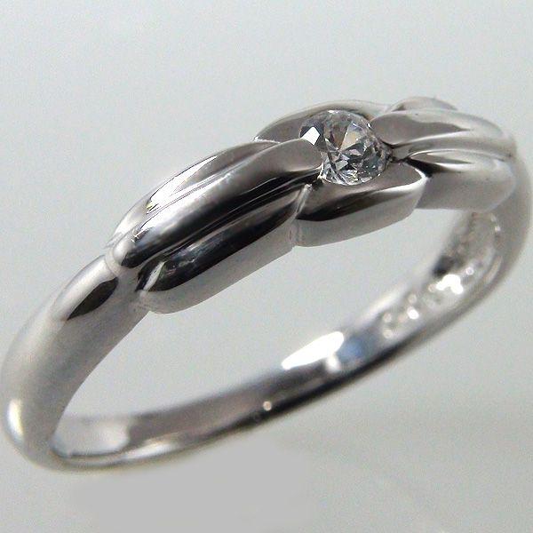 レディース 一粒 ダイヤモンド K10WGリング 指輪 10金 ダイヤ ホワイトゴールド 