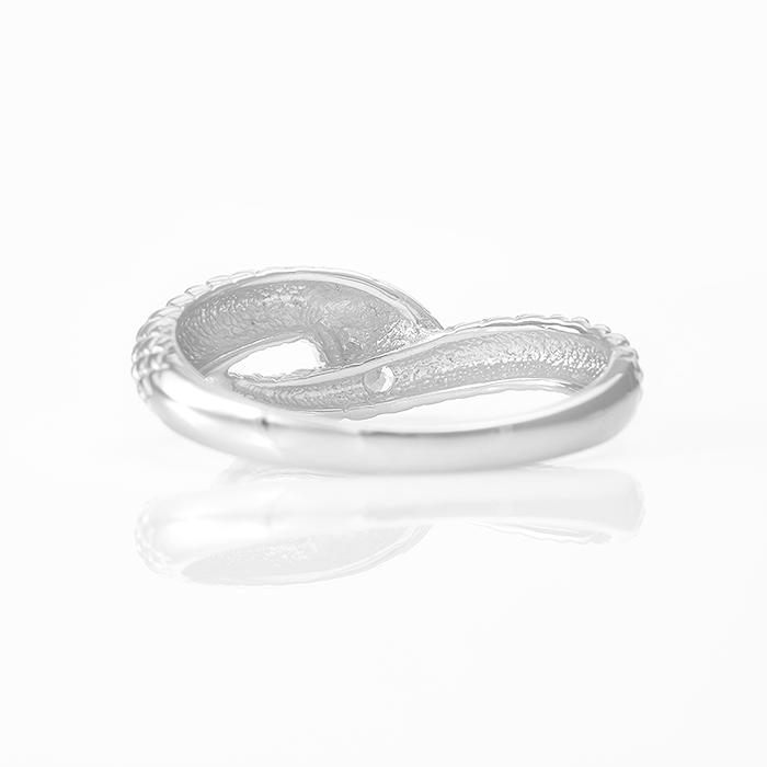 K10WGスネークダイヤモンドリング指輪開運白蛇リング天然