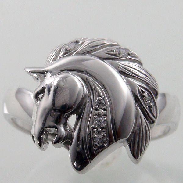 コンビニ受取対応商品 10k メンズ ダイヤ 馬 リング 10金 ダイヤモンド 指輪 10k ホワイトゴールド ジュエリー工房 コロコロ 通販 Yahoo ショッピング 最安値 M Mahdi Net
