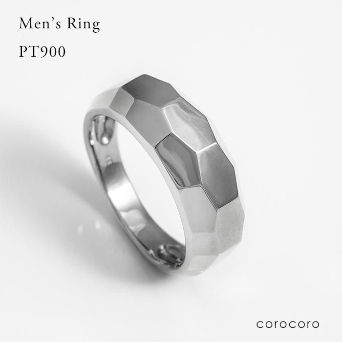 プラチナ メンズ リング 男性 指輪 メンズアクセサリー シンプル ジュエリー工房コロコロ リング 男性