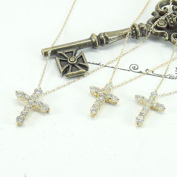 【K18クロス 】スイート10ダイヤ ネックレス K18クロスダイヤモンドネックレス ゴールドスウィート10ダイヤモンド