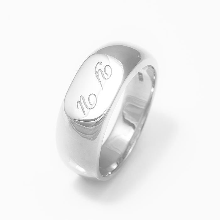 シンプル ステンレススチール シルバーリング　pt900 プラチナ プラチナ 印台 指輪 イニシャル メンズ リング プラチナPT900 シンプル