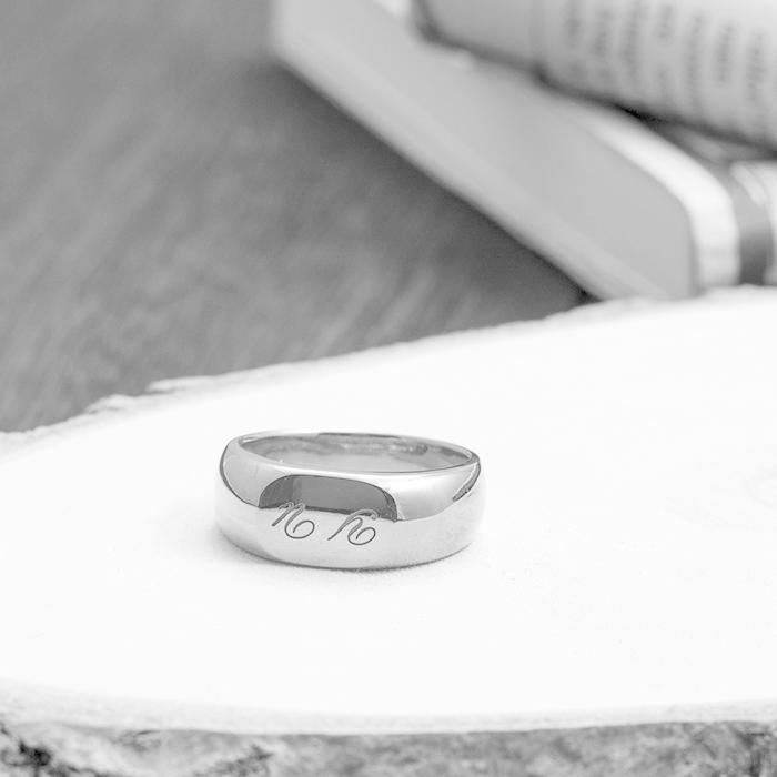 プラチナ 印台 指輪 イニシャル メンズ リング プラチナPT900 シンプル