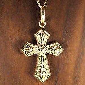 クロスネックレスゴールドペンダント十字架ペンダントクロスデザイン