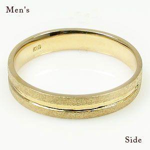 18金 イエローゴールド メンズ リング 結婚指輪 ペアリング シンプル 男性 マリッジリング｜corocoro｜02
